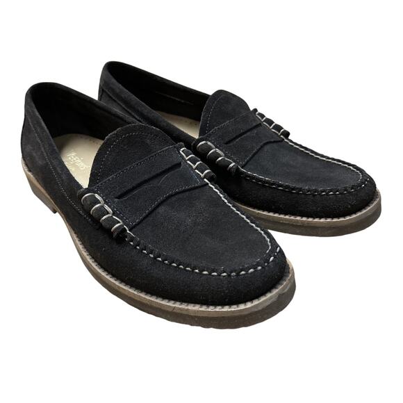 G.H. Bass Weejun Mens 12 D Larson Lug Loafers Suede Leather Brown Slip On Casual - Picture 1 of 8